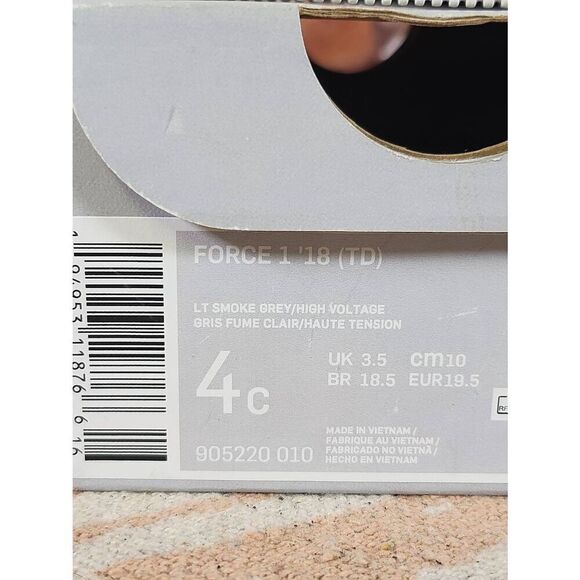 Nike AF1 Force 1 Size 4C Gray #A18 - Picture 2 of 9